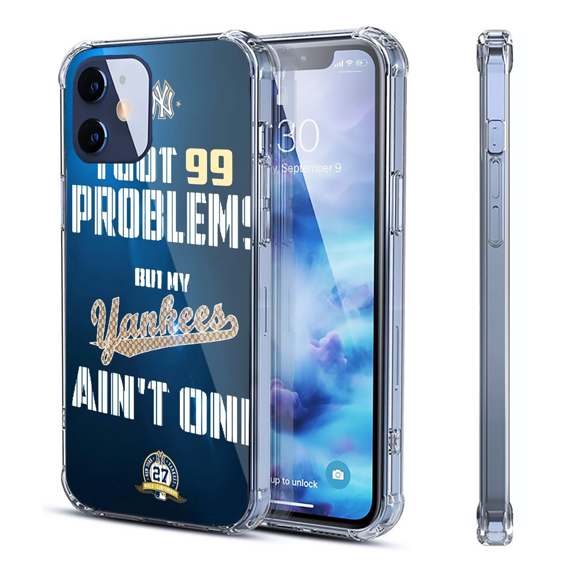 New York Yankees 140 Clear IPhone 12 Case – Soft TPU With UV Print – Enhanced Drop Protection, Precise Fit, Anti-Fingerprint, Customizable Design, Scratch-Resistant, Yellow-Resistant